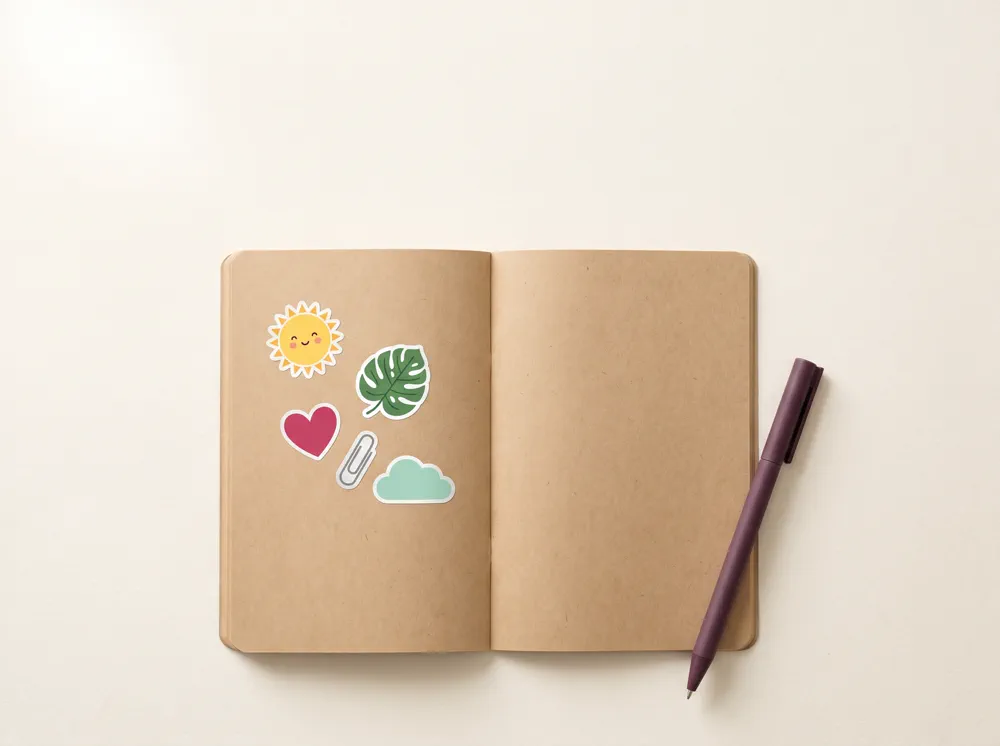 Garden Friends stickers on a journal — shared by @thara.draws
